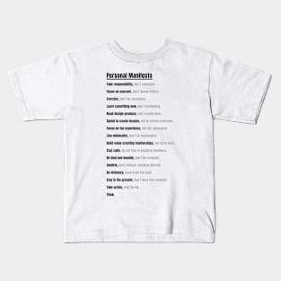 Personal Manifesto Kids T-Shirt